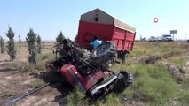 Aksaray'da tır traktöre çarptı: 2 yaralı
