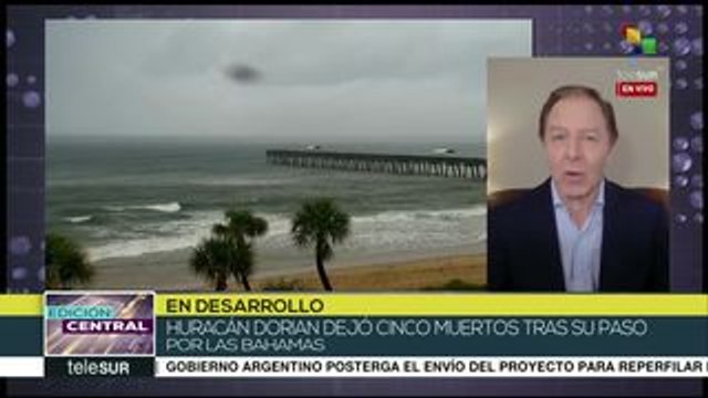Huracán Dorian se aproxima a EEUU tras dejar 5 muertos en Bahamas