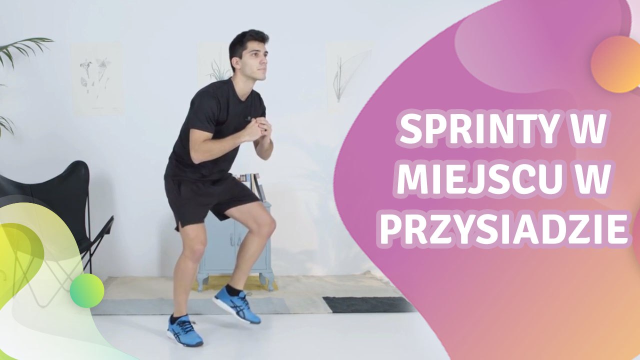 Sprinty w miejscu w przysiadzie - Krok do Zdrowia