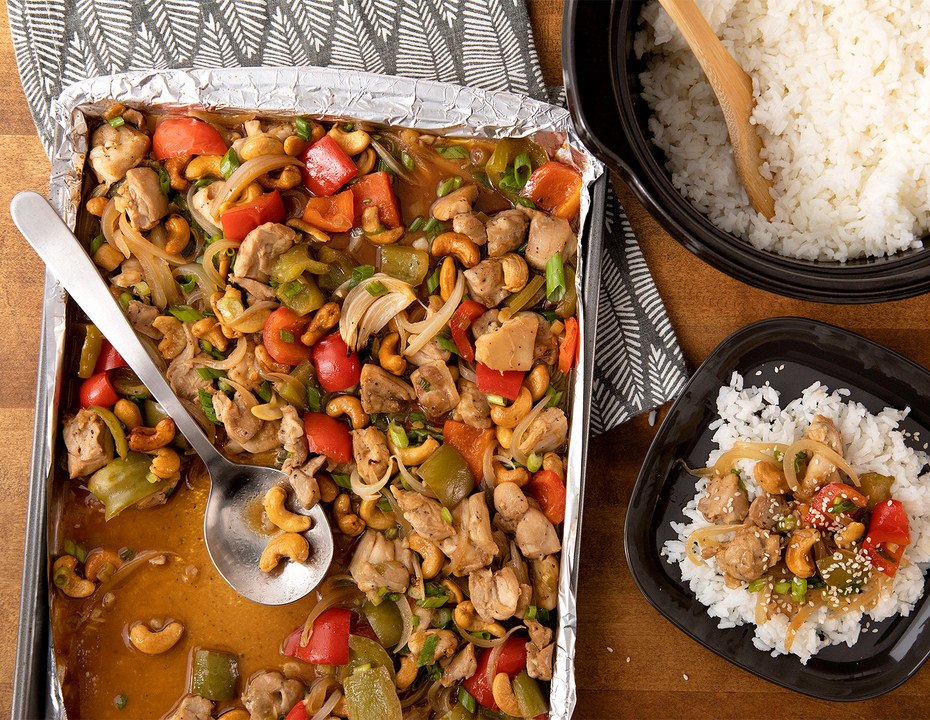 Sheet Pan Cashew Chicken
