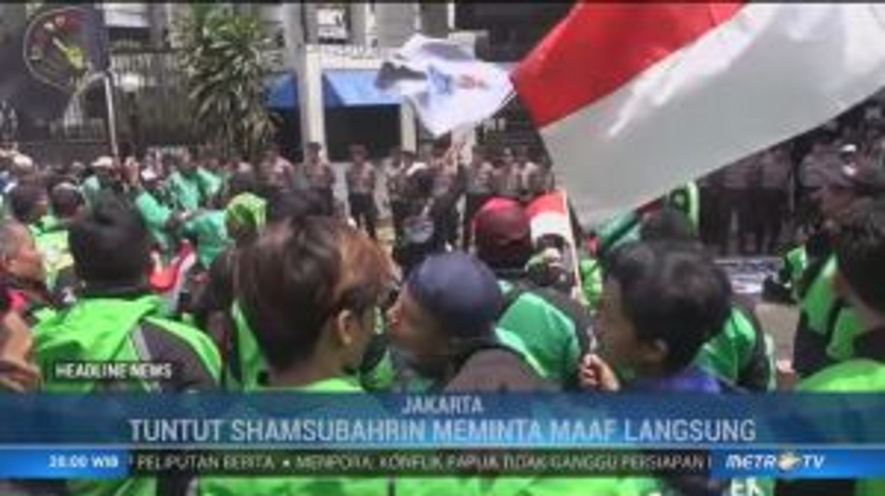 Ratusan Ojol Demo di Kedubes Malaysia