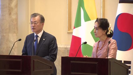 한·미얀마 정상회담..."한반도 평화는 전 세계에서 중요한 일" / YTN