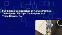 Full E-book Compendium of Acrylic Painting Techniques: 300 Tips, Techniques and Trade Secrets  For