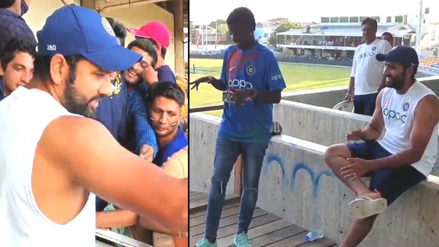 WI vs IND : Rohit Sharma Enjoys With Dancing Fans In Jamaica After Series Win || Oneindia Telugu
