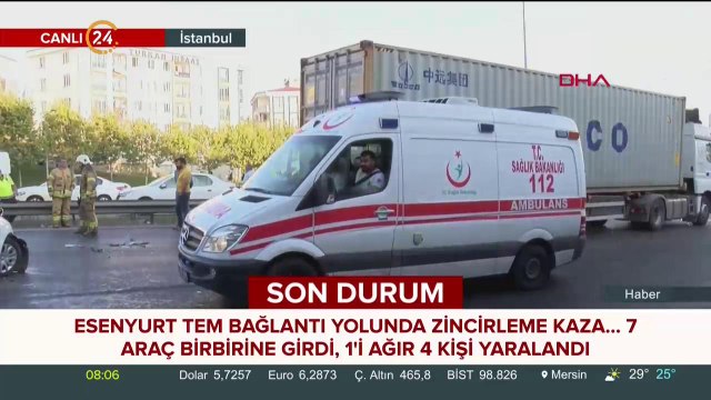 Esenyurt TEM bağlantı yolunda zincirleme kaza...