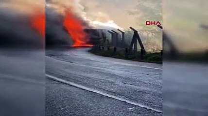 Beykoz'da İETT otobüsü yandı