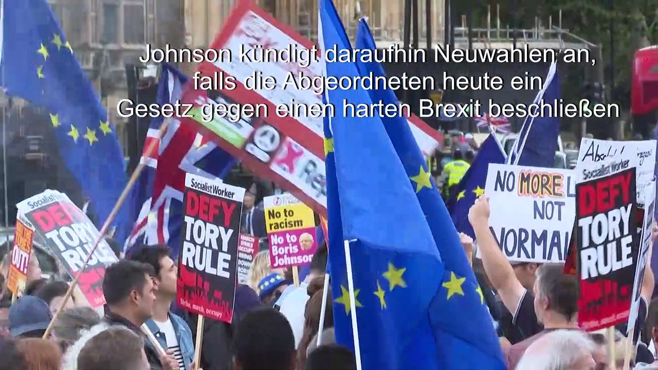 Johnson droht nach Niederlage im Parlament mit Neuwahlen
