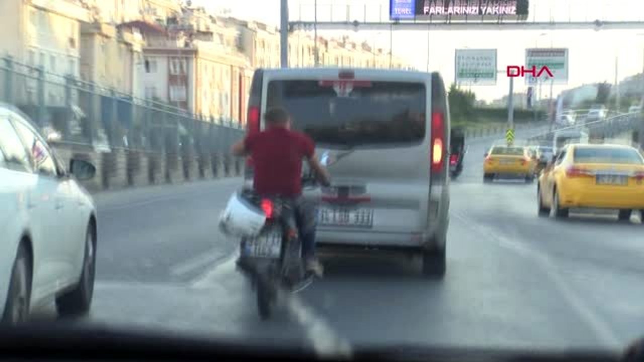Şişli'de tehlikeli yolculuk
