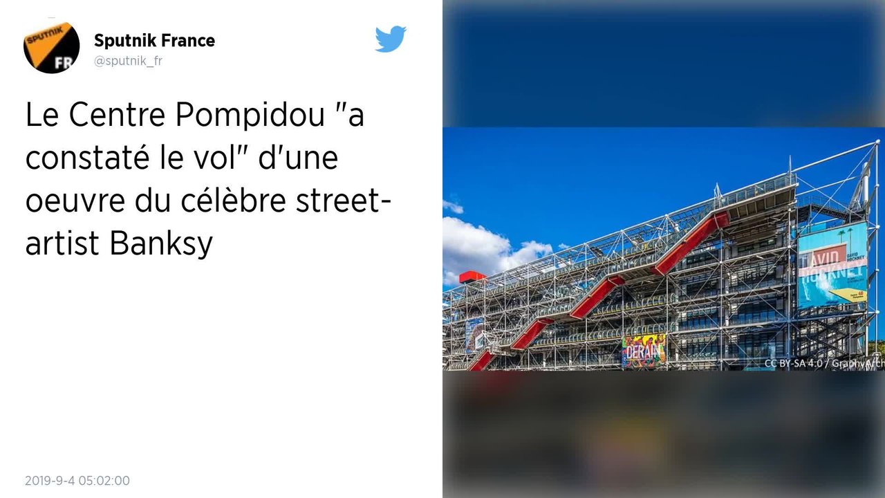 Paris : Un pochoir de Banksy volé aux abords du Centre Pompidou