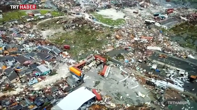 Dorian Kasırgası'nın yarattığı yıkım havadan görüntülendi