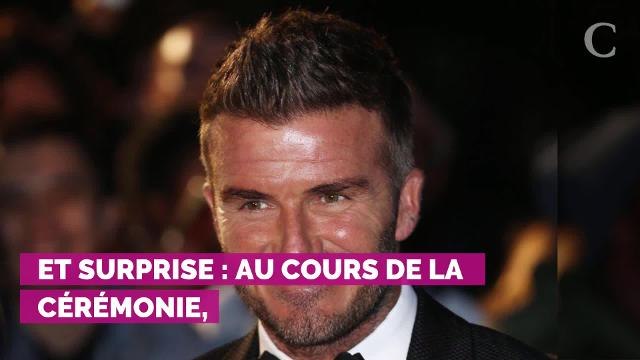 PHOTOS. David Beckham fier d'être avec son épouse Victoria et son fils Brooklyn lors des GQ Awards