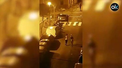 Batalla multitudinaria en Sant Feliu de l’Hospitalet, Barcelona