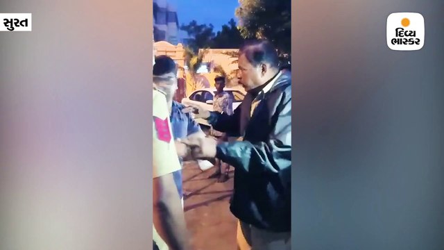 ટ્રાફિક પોલીસ અને વાહન ચાલક વચ્ચે ઝપાઝપીનો વીડિયો સોશિયલ મીડિયામાં વાઈરલ થયો