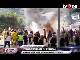 Penggusuran Bangunan Tak Berizin di Puncak Ricuh