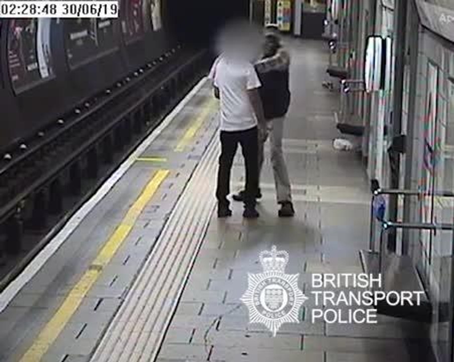 Man pushed on to railway