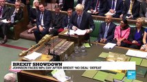 Brexit showdown: PM Boris Johnson faces MPs a day after Brexit 'no deal' defeat