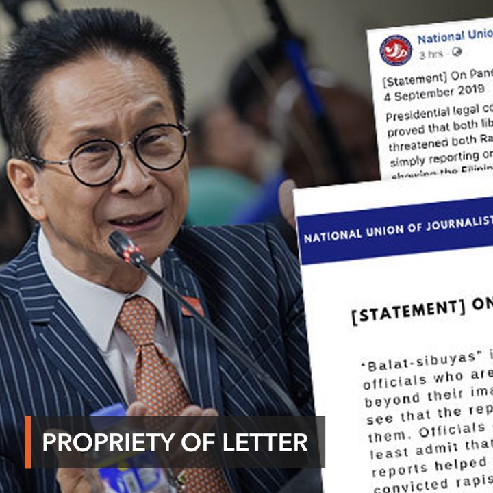 Senators question propriety of Panelo's letter on Sanchez clemency plea