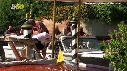 Dead On Arrival! Watch As People Dress As Zombie Arrive Via Water Taxi For Venice Film Festival!