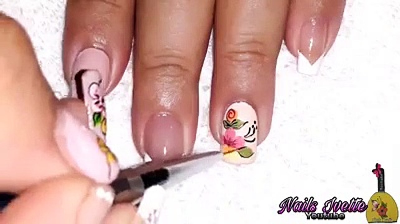 Decoración de uñas floresdiseño ✾ ❀ de uñas para principiante muy fácil