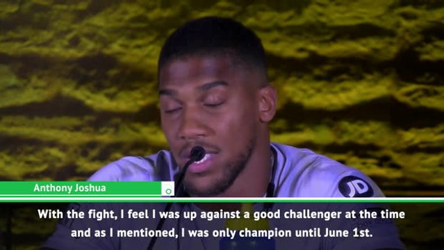 Joshua vows to regain belts in Ruiz Jr rematch