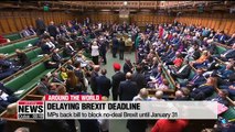UK MPs back bill to block no-deal Brexit until January 31st