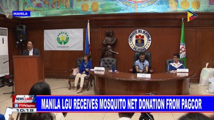 Manila LGU receives mosquito net donation from PAGCOR