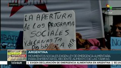 Argentinos exigen ayuda urgente para enfrentar emergencia alimentaria