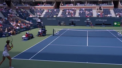 Outrageous net cord helps Bencic to victory