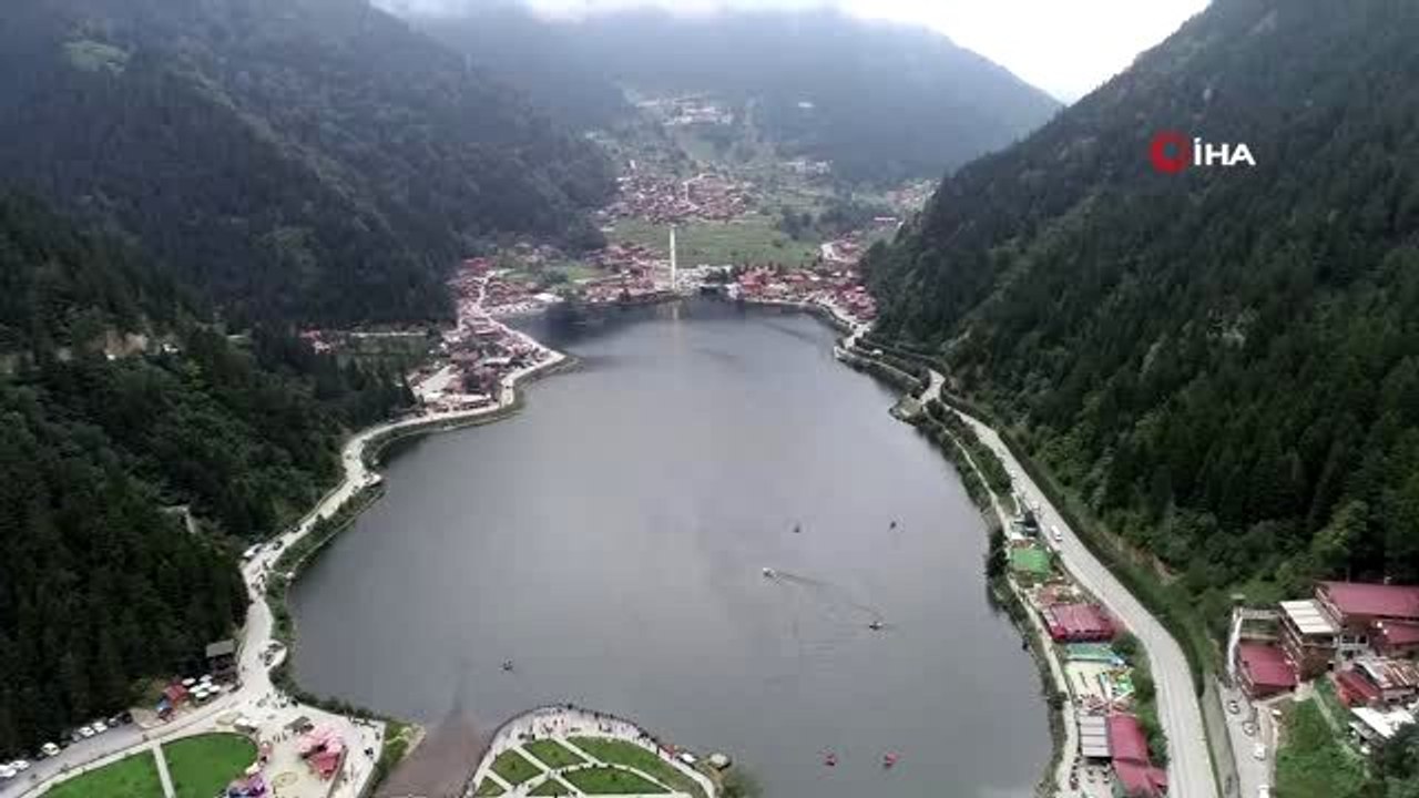 Yıkımların başlayacağı Uzungöl havadan görüntülendi