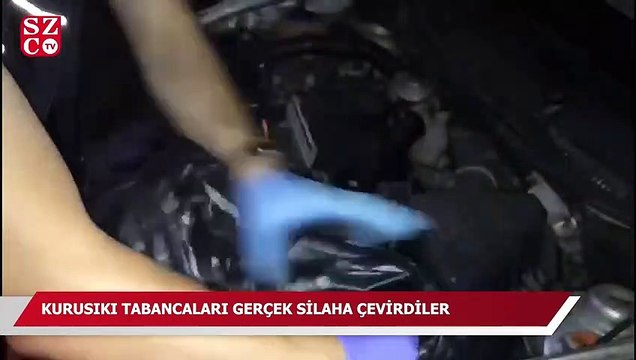 Kurusıkı tabancaları gerçek silaha çeviren atölyeye polis baskını
