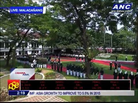 WATCH: PNoy welcomes Obama in Malacanang