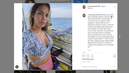 Rosanna Zanetti retoma una de sus pasiones tras la maternidad