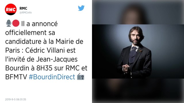 Municipales. Cédric Villani officialise sa candidature à la mairie de Paris