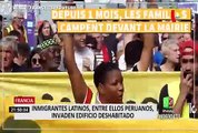 Francia: inmigrantes y refugiados latinoamericanos volvieron a ocupar otro edificio