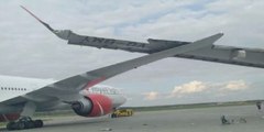 Terrible choque entre dos aviones en un aeropuerto de Moscú se salda sin heridos