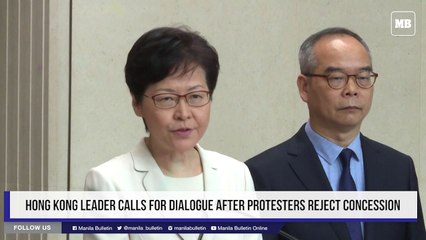 Hong Kong leader calls for dialogue after protesters reject concession