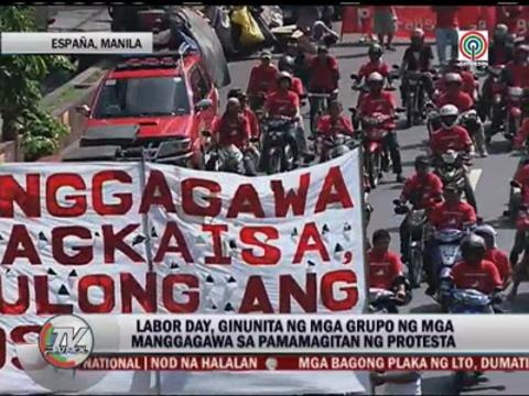 Workers' groups celebrate Labor Day with protests