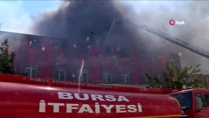 Bursa'da tekstil fabrikasında yangın