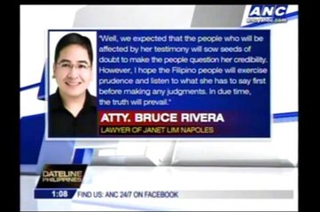 Napoles lawyer to public: Listen to her first