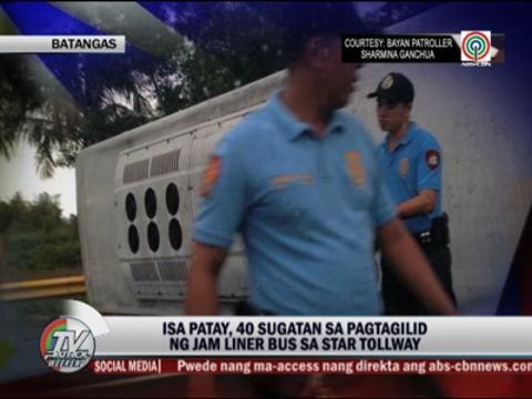 1 dead, 40 injured in bus accident