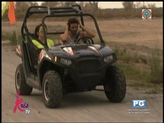Kris rides UTV with John Sp