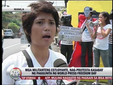 Students protest against media killings in PH