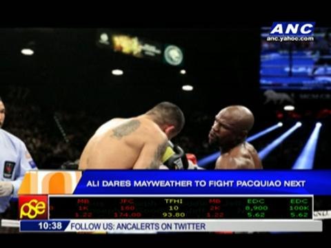 Ali dares Floyd to fight Pacquiao next