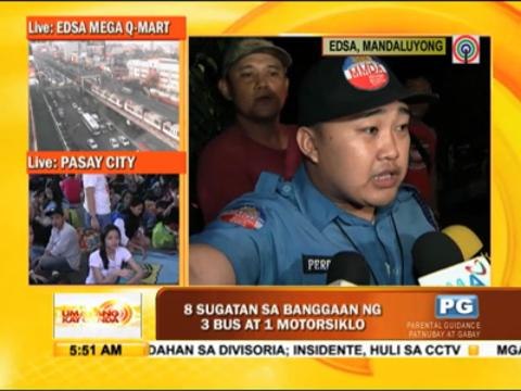 8 hurt in EDSA 4-vehicle smash-up
