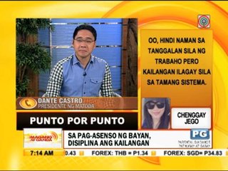 Punto por Punto: Sa pag-asenso ng bayan, disiplina ang kailangan