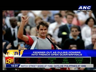 Federer out as Gublis powers into French Open quarters