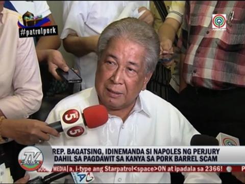 Bagatsing sues Napoles for perjury