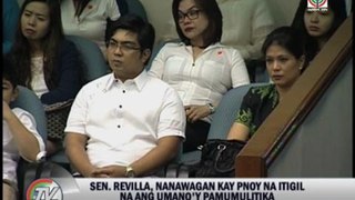 Bong Revilla plays music video for supporters