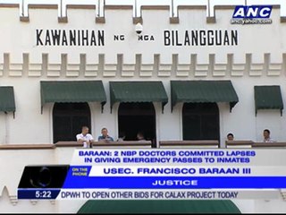 DOJ warns Bilibid doctors: You better behave