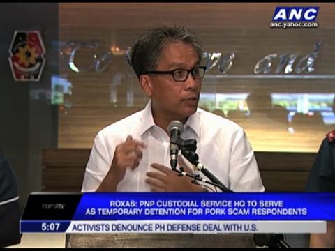 Roxas reveals temporary jail for pork scammers